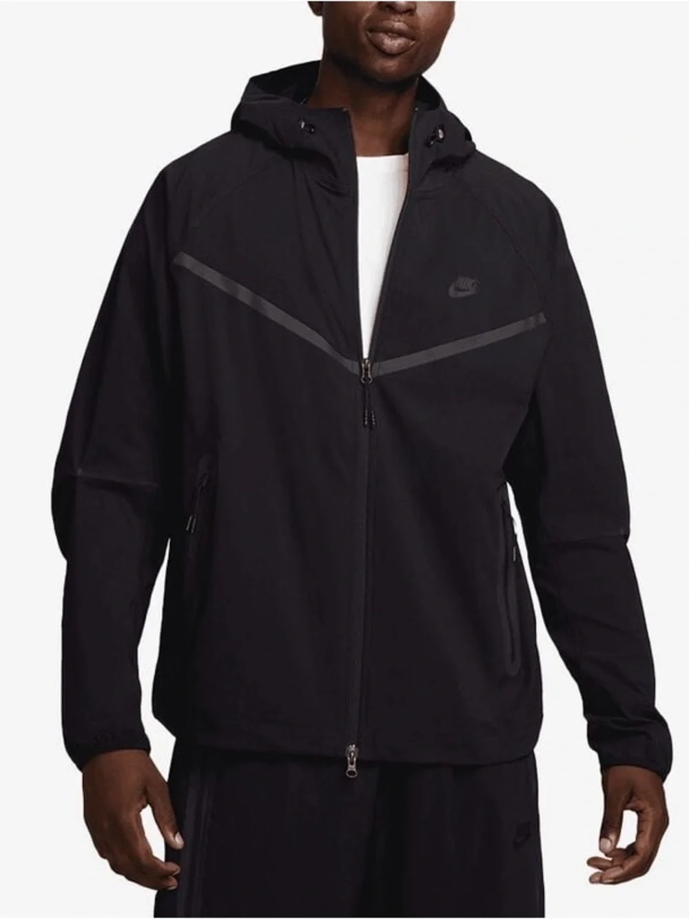 NWT $130 Nike Tech Men's Full-Zip Woven Jacket Lightweight Black XL